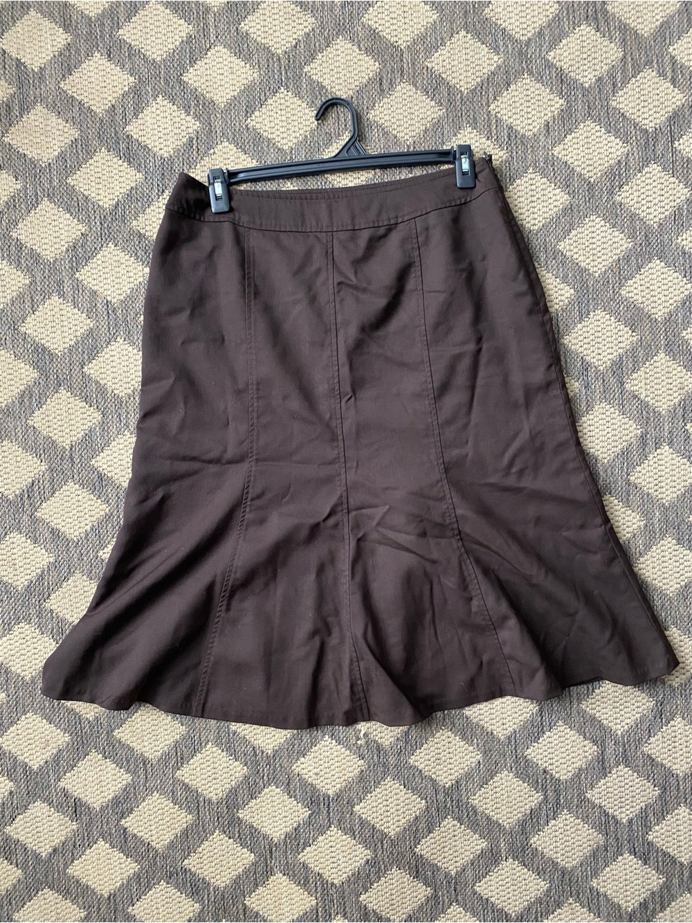 Pendleton Dark Brown A-Line Panel Skirt